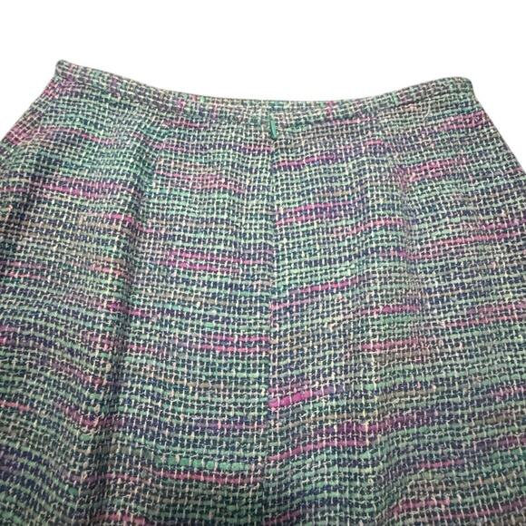 Donna Morgan Silk Blend Tweed Pencil Skirt Multi Color Women's Size 4 - Picture 4 of 5